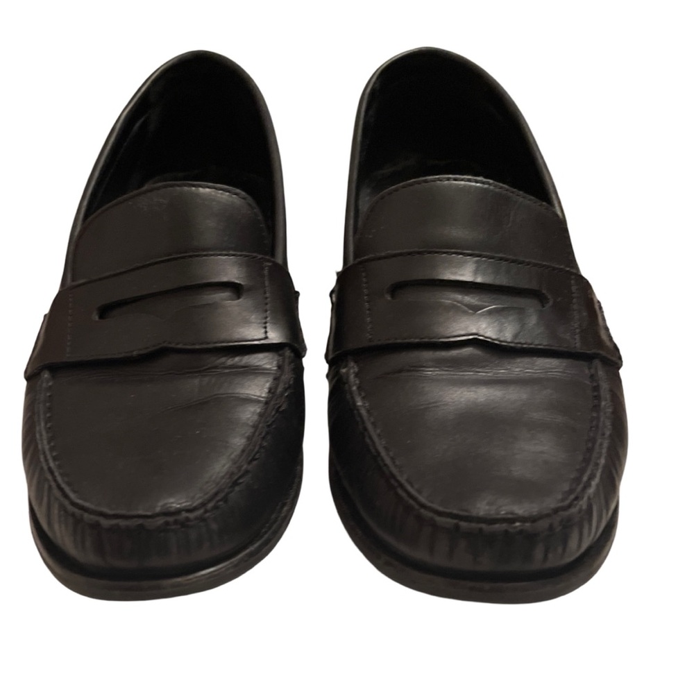 Cole Haan Black Leather Penny Loafers for Women